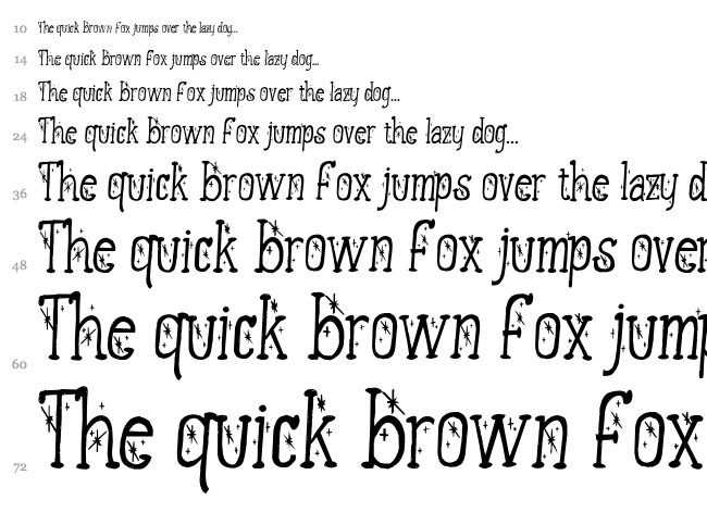 Twilight Ozone font waterfall